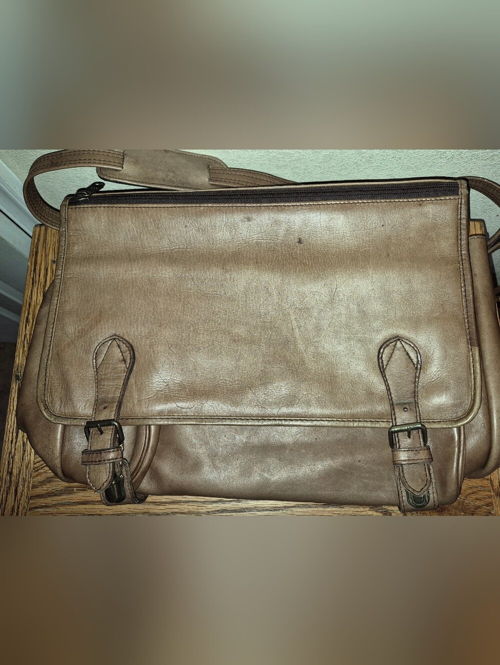 Heritage Leather Briefcase-Computer Bag/Portfolio 16”x12” Vintage Brown
